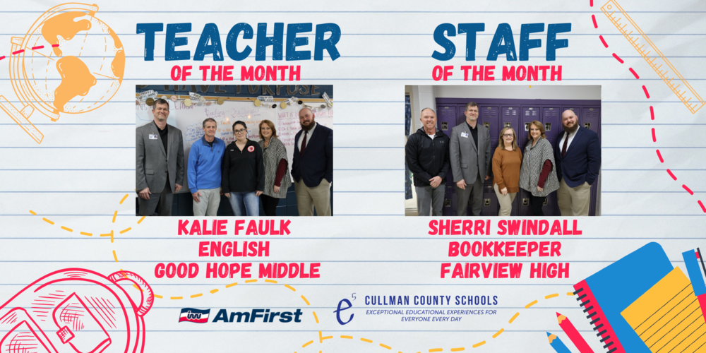 January Teacher, Staff of the Month