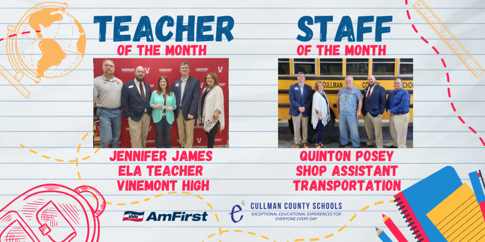 March Teacher, Staff Member of the Month