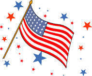 Flag and Stars clipart