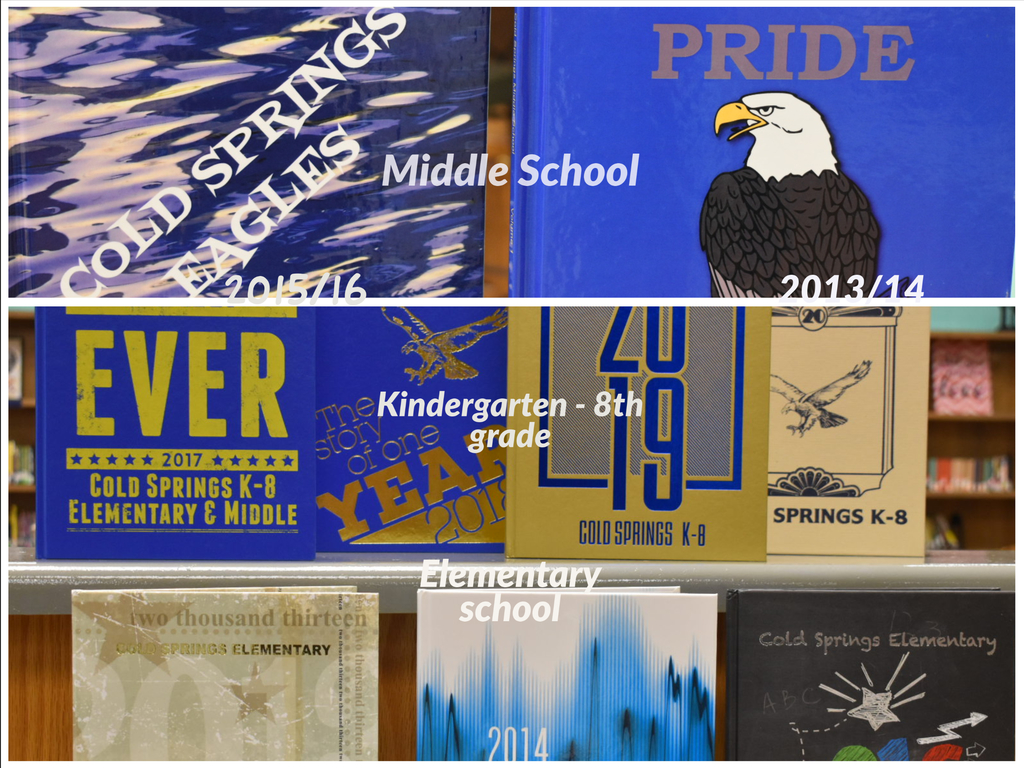 9 yearbooks for sale 2013 - 2019