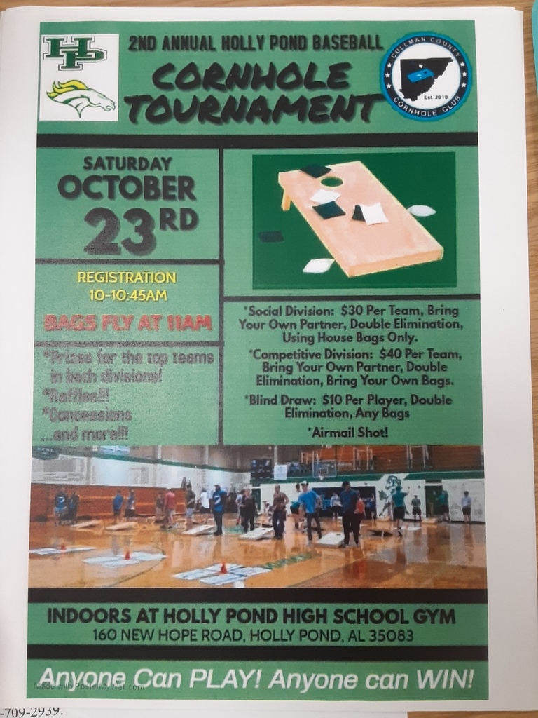 Cornhole Tournament flyer. Saturday October 23rd 11:00am