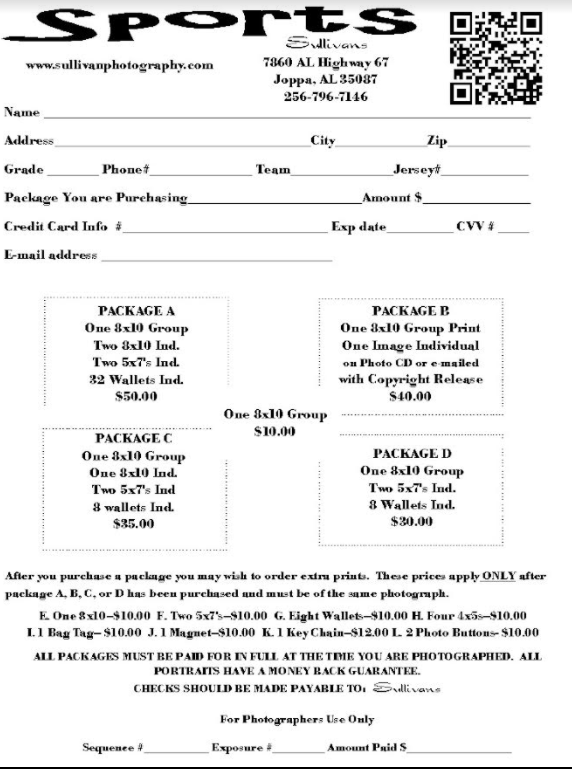 Picture order form 