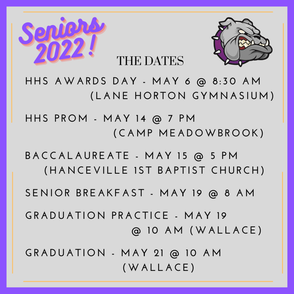 HHS Senior Date List 