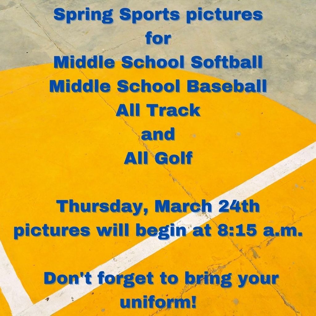 Spring Sports picture announcement