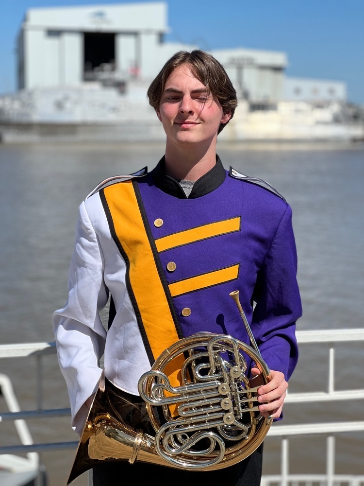 FHS band member John Harrington at the state band competition