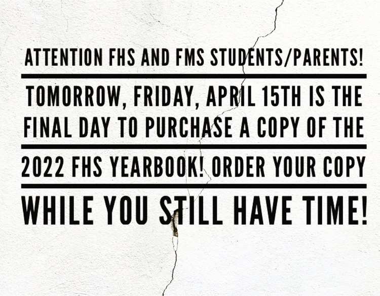yearbook announcement