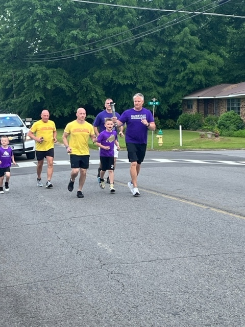 The running of the Special Olympics Torch
