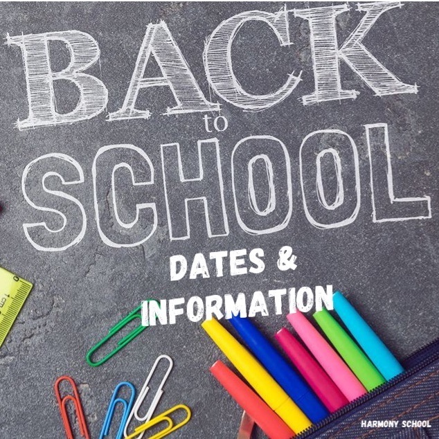 Back to School Dates and Info