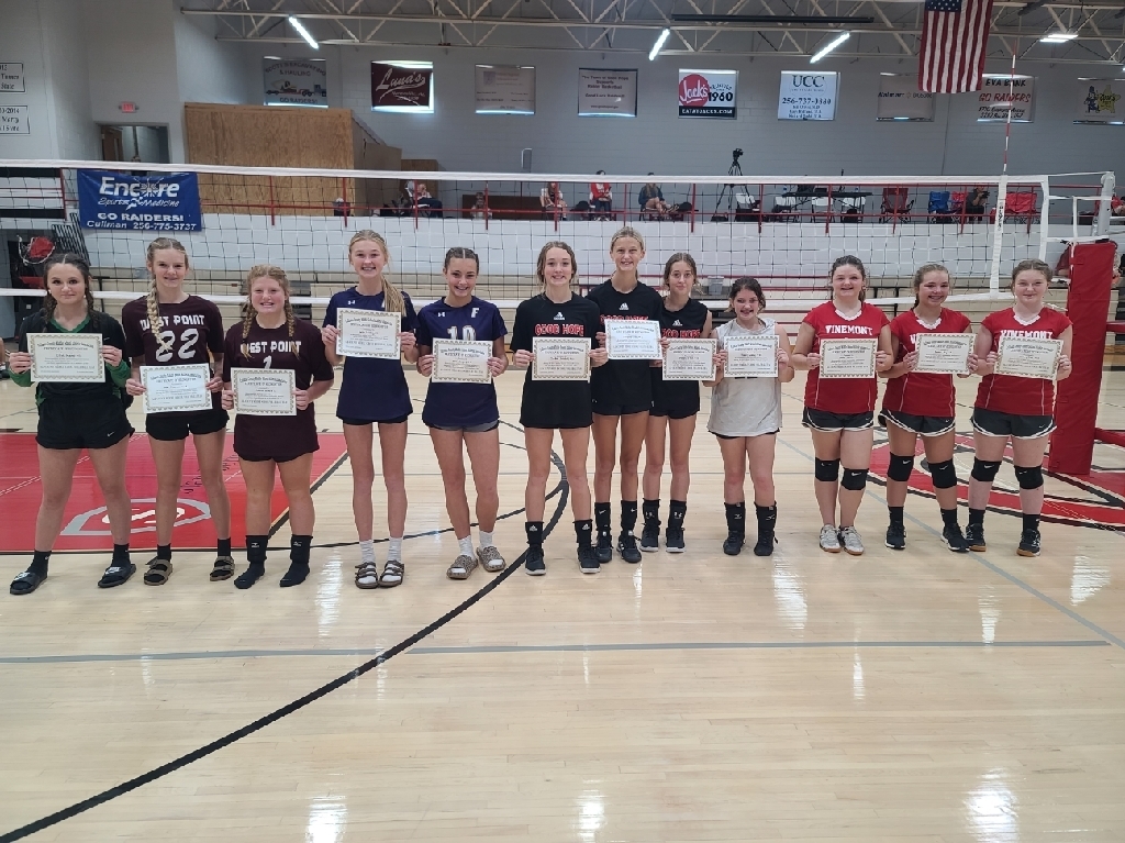Cullman County Middle School All County Volleyball
