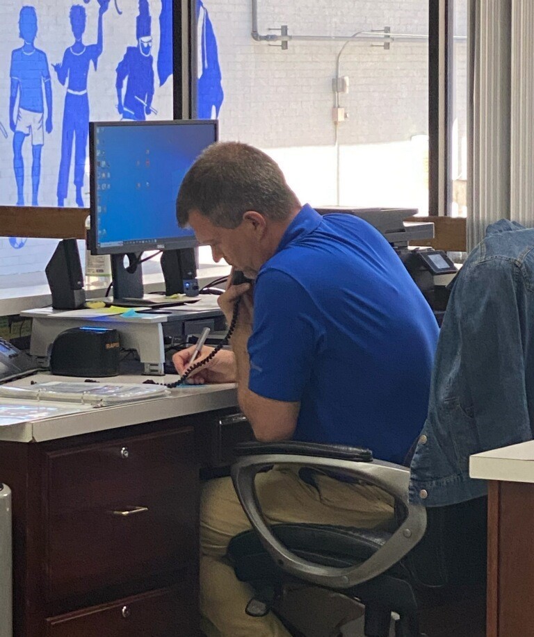 Shane Barnette at Front Desk