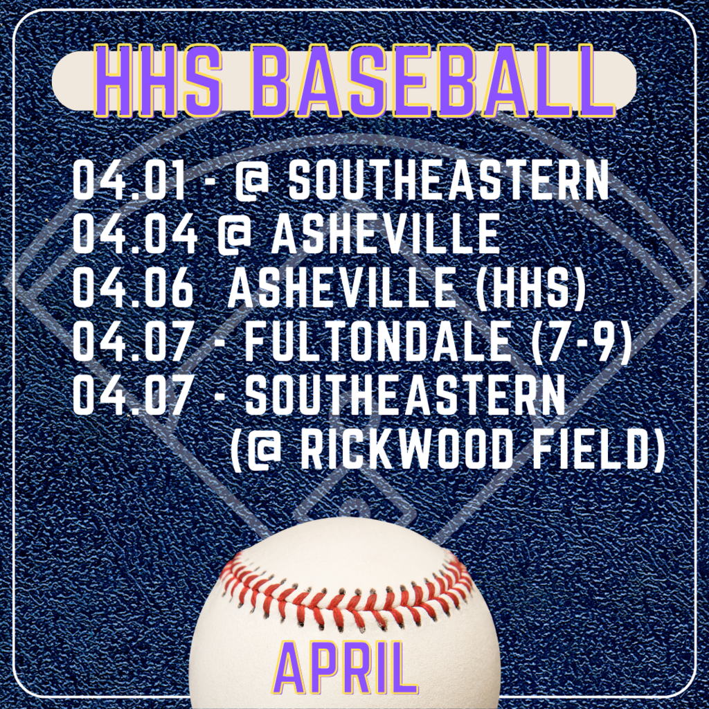 HHS Baseball April Schedule