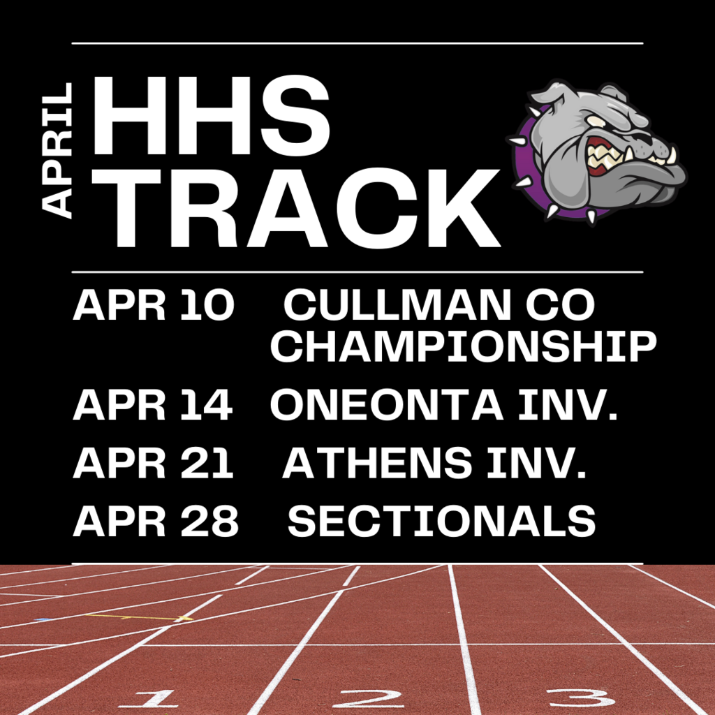 Updated April schedule for HHS Track